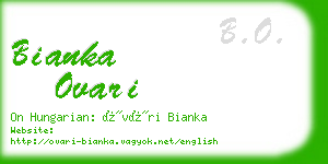 bianka ovari business card